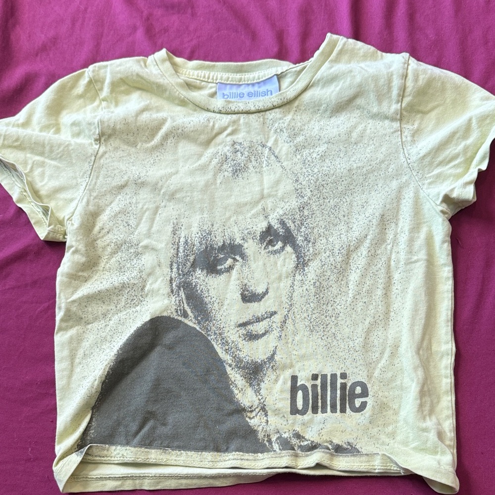 Billie Eilish Happier Than Ever Baby Tee lime